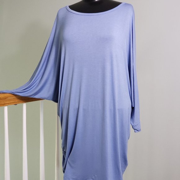 Iliad Boat Neck Dolman Drape Top in 5X - Picture 8 of 14